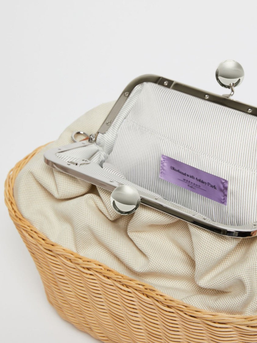 Max Mara Medium Cotton-Linen Clutch Bag