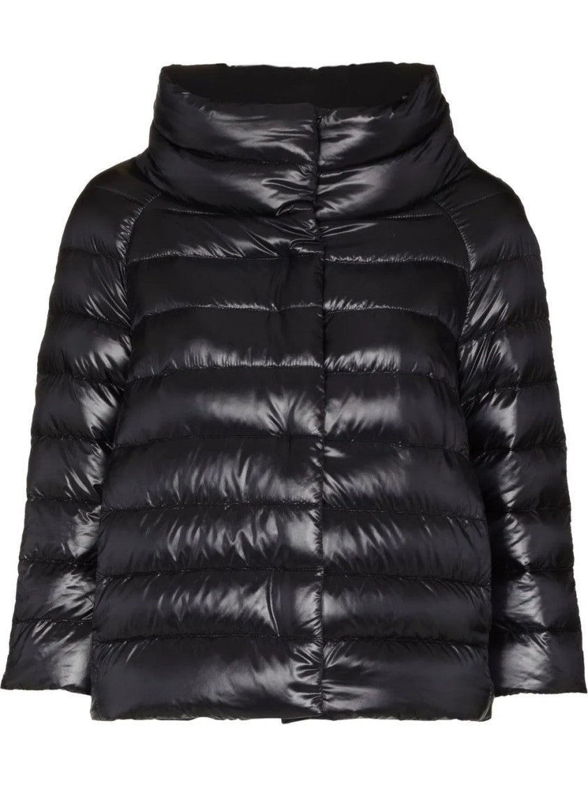 Herno Short Puffer Jacket With Glossy Finish