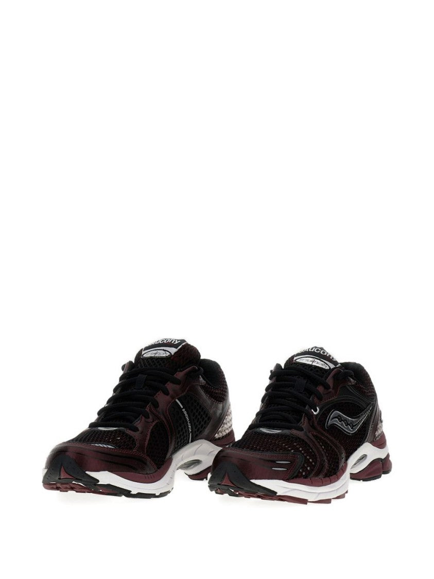 Saucony Black And Burgundy Mesh Sneakers