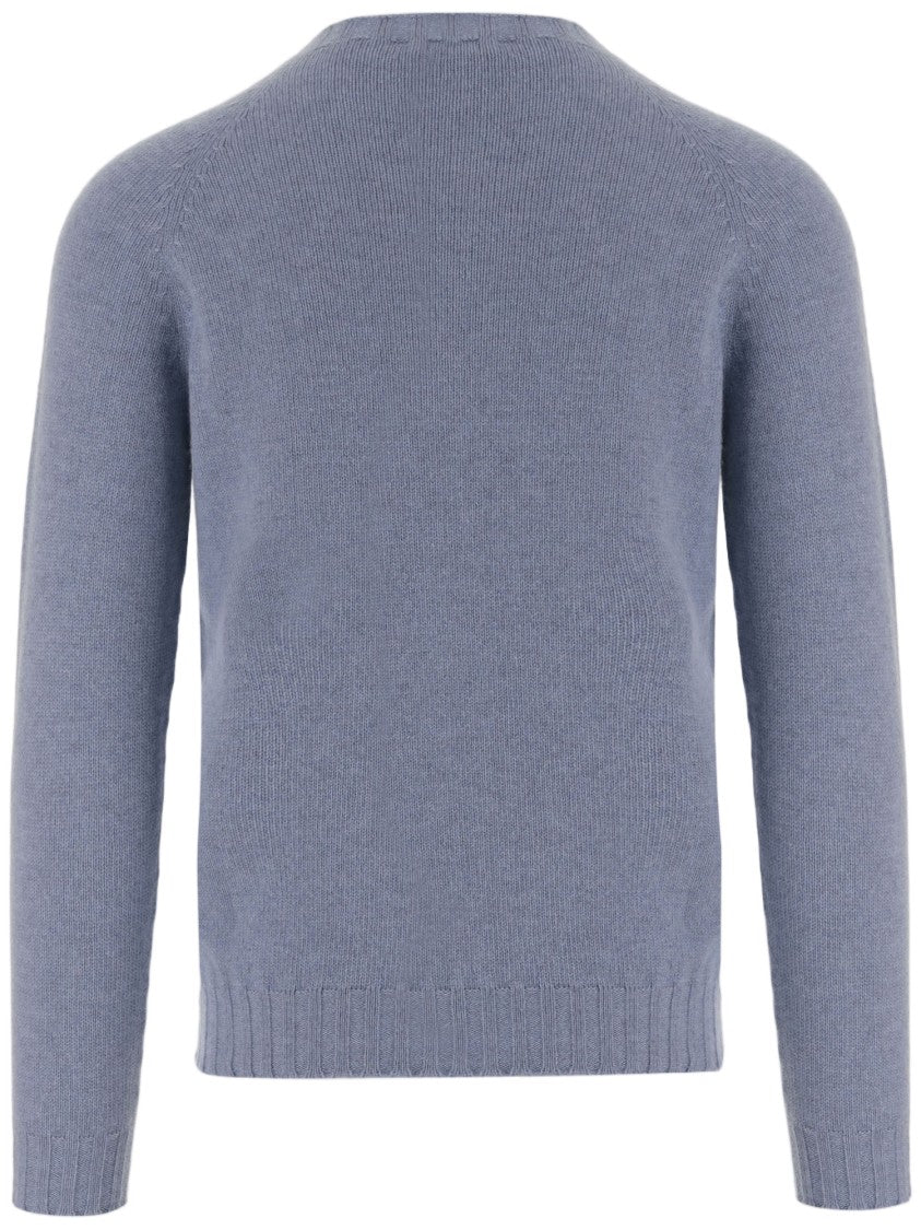 Tagliatore Light Blue Cashmere Crewneck Sweater