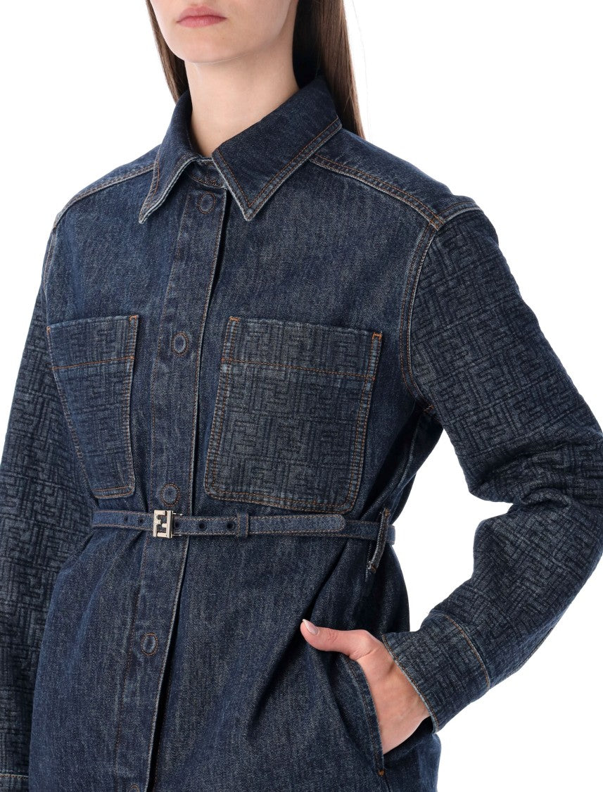 Fendi Structured Dark Blue Denim Go-To Jacket
