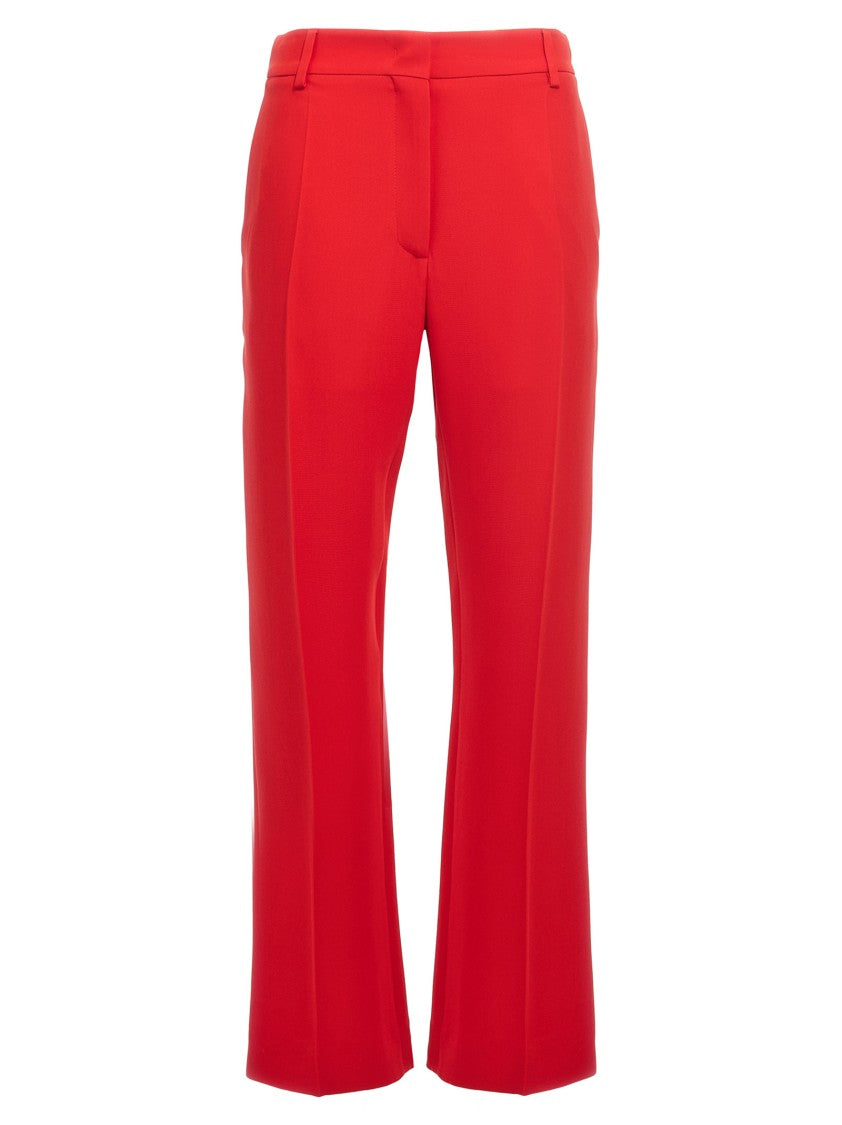 Valentino Garavani Silk Cady Trousers With Tailored Silhouette