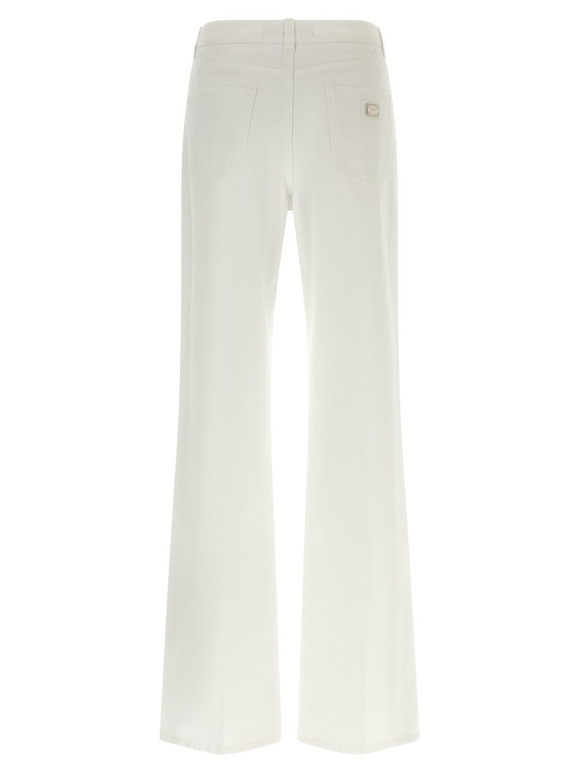 Dolce & Gabbana Garment-Dyed Cotton Denim Jeans