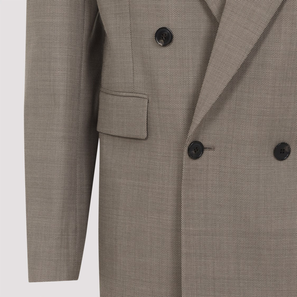 Saint Laurent Double-Breasted Tailored Blazer In Wool