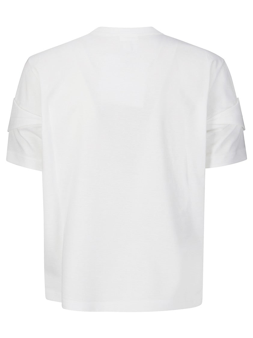 Comme Des Garçons Short-Sleeved Cotton T-Shirt With Layered Inserts