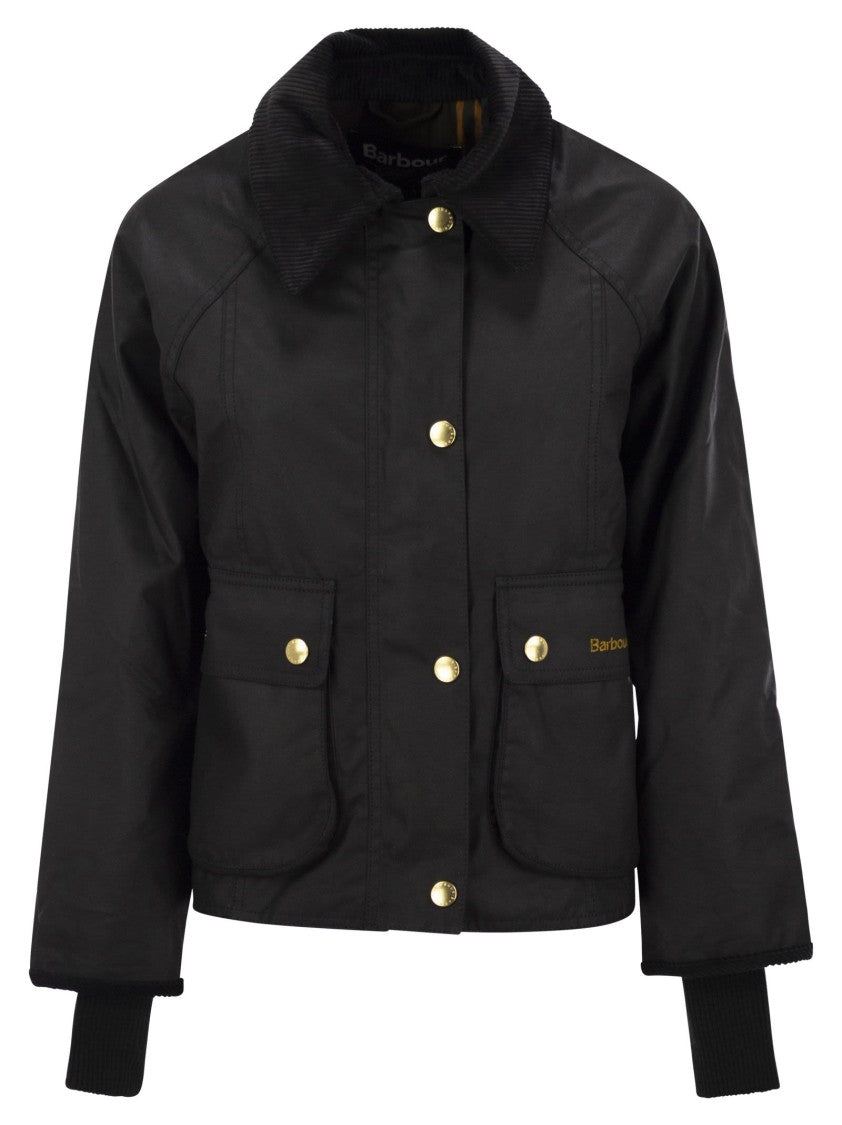 Barbour Beadnell Waxed Jacket With Crop Cut