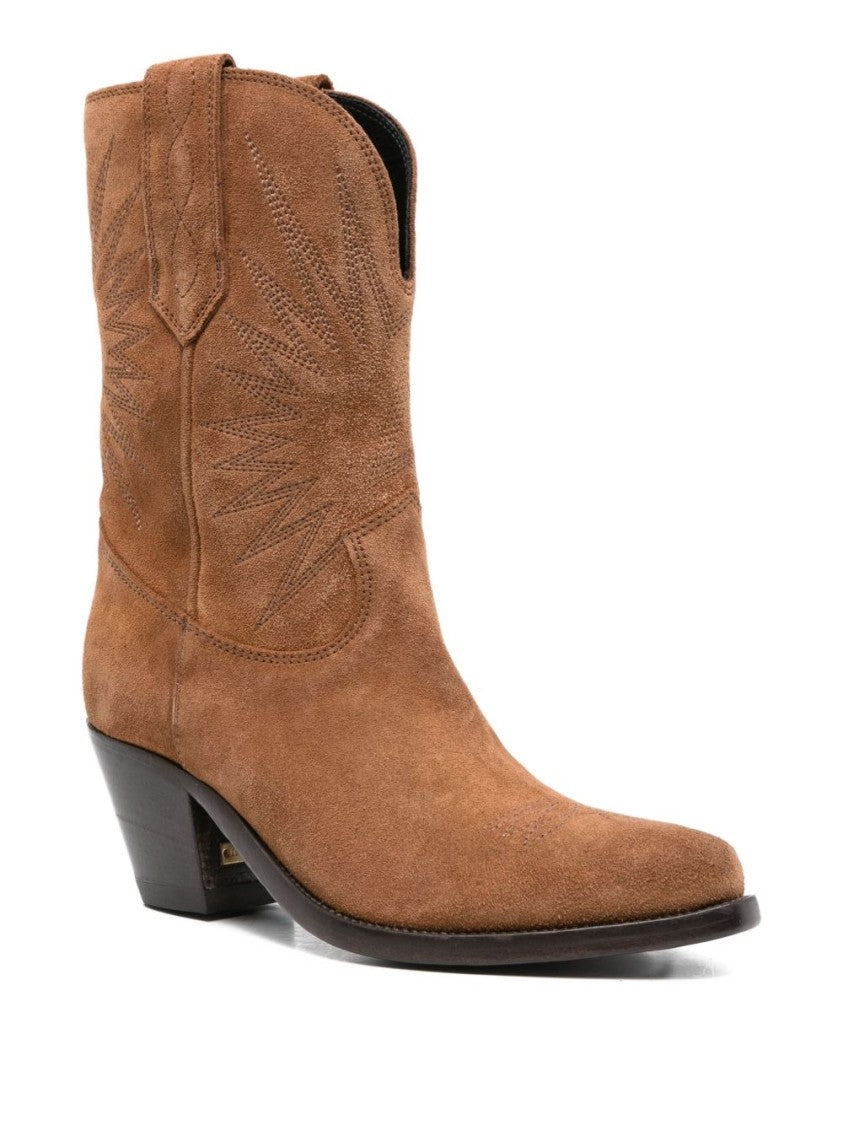 Golden Goose Mid-Calf Brown Calf Suede Boots