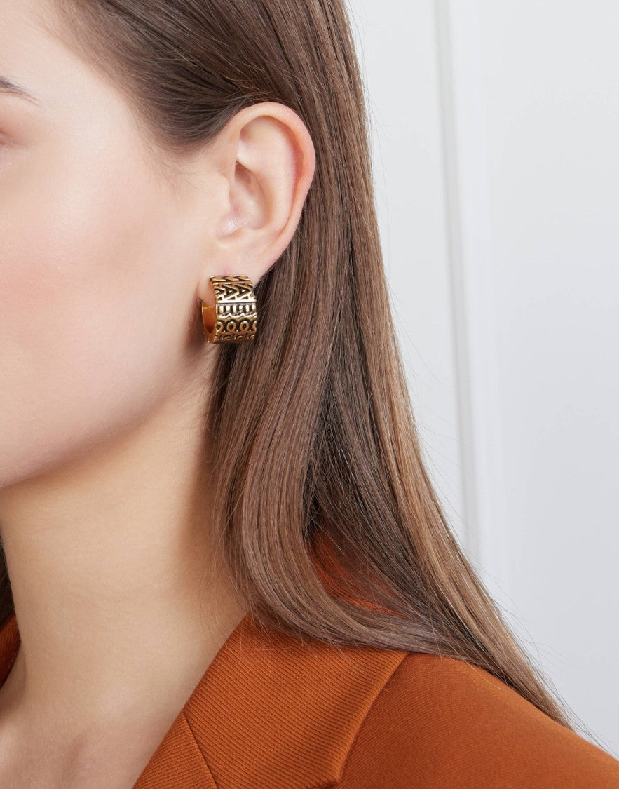 Marc Jacobs The Monogram Engraved Hoop Earrings