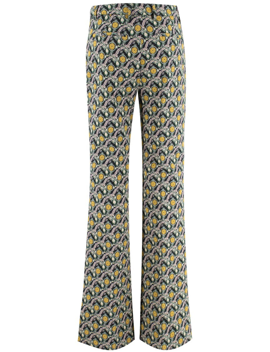 Etro Slim-Fit Palazzo Trousers With Unique Tie-Inspired Print