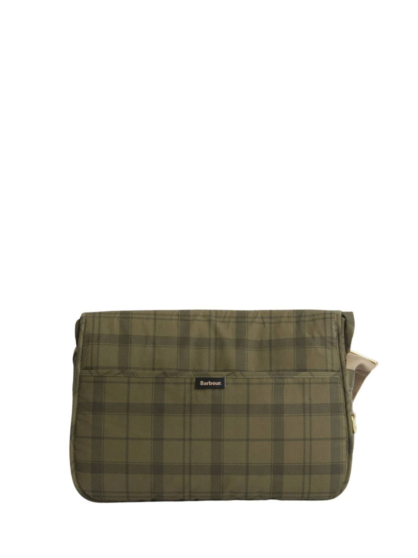 Barbour Riever Checkered Olive Transport Bag