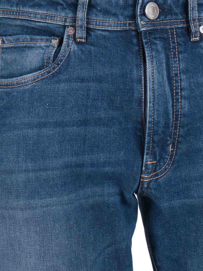 Peserico Medium Blue Five Pocket Jeans