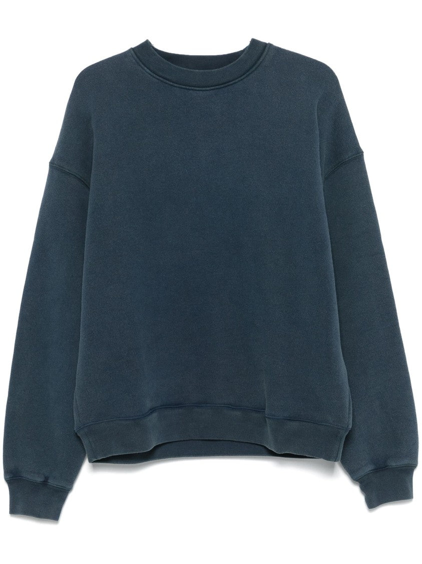 Axel Arigato Embroidered Blue Sweatshirt With Relaxed Fit And Minimalist Design