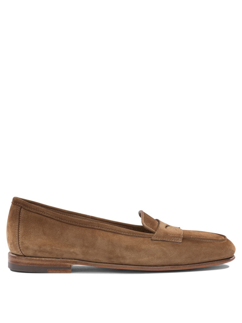 Santoni Penny Loafers With Premium Suede And Leather Accents
