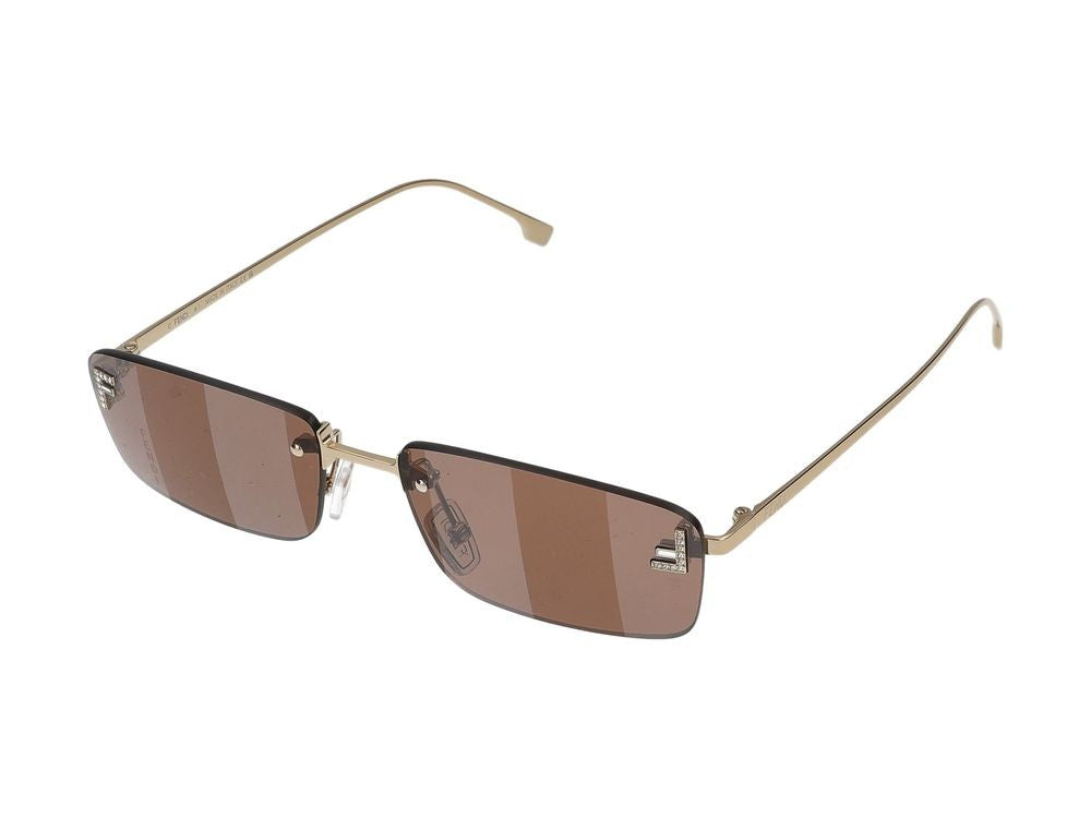 Maison Fendi Medium Frame Black Sunglasses With Curved Temples