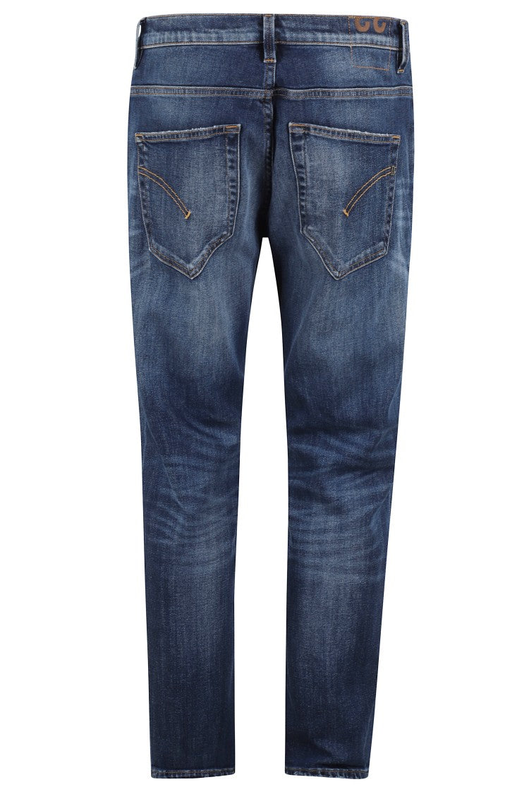 Dondup Mid-Rise Carrot Leg Jeans With Stylish Rips