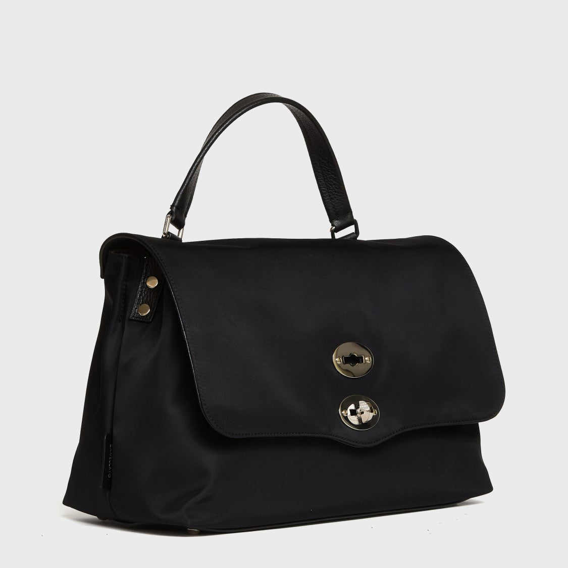Zanellato Nikel Vitello Leather Medium Postina Handbag