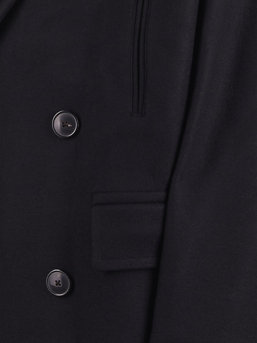 Dries Van Noten Tailored Black Coat With Traditional Collar