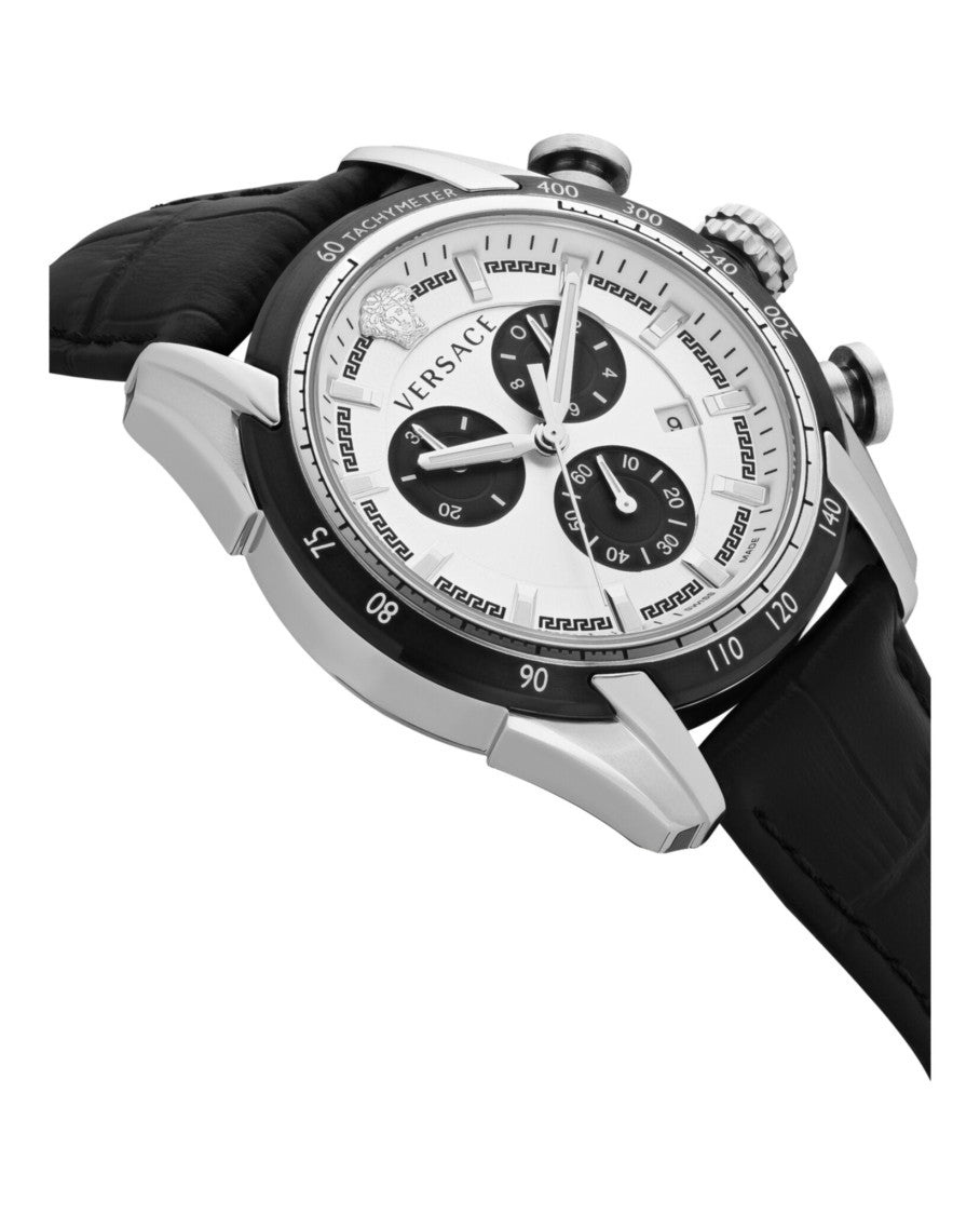 Versace V-Ray Chronograph Watch With Stainless Steel Case