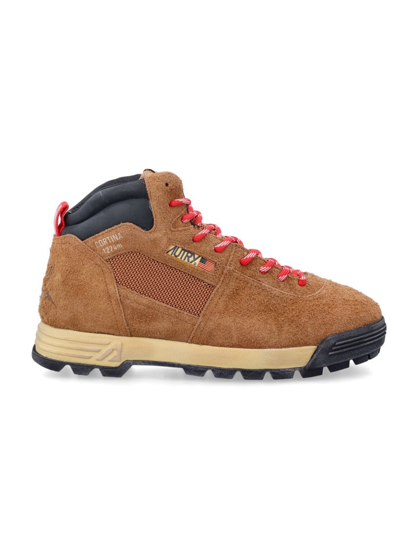 Autry Malga Mid Textured Suede Mid-Top Boots