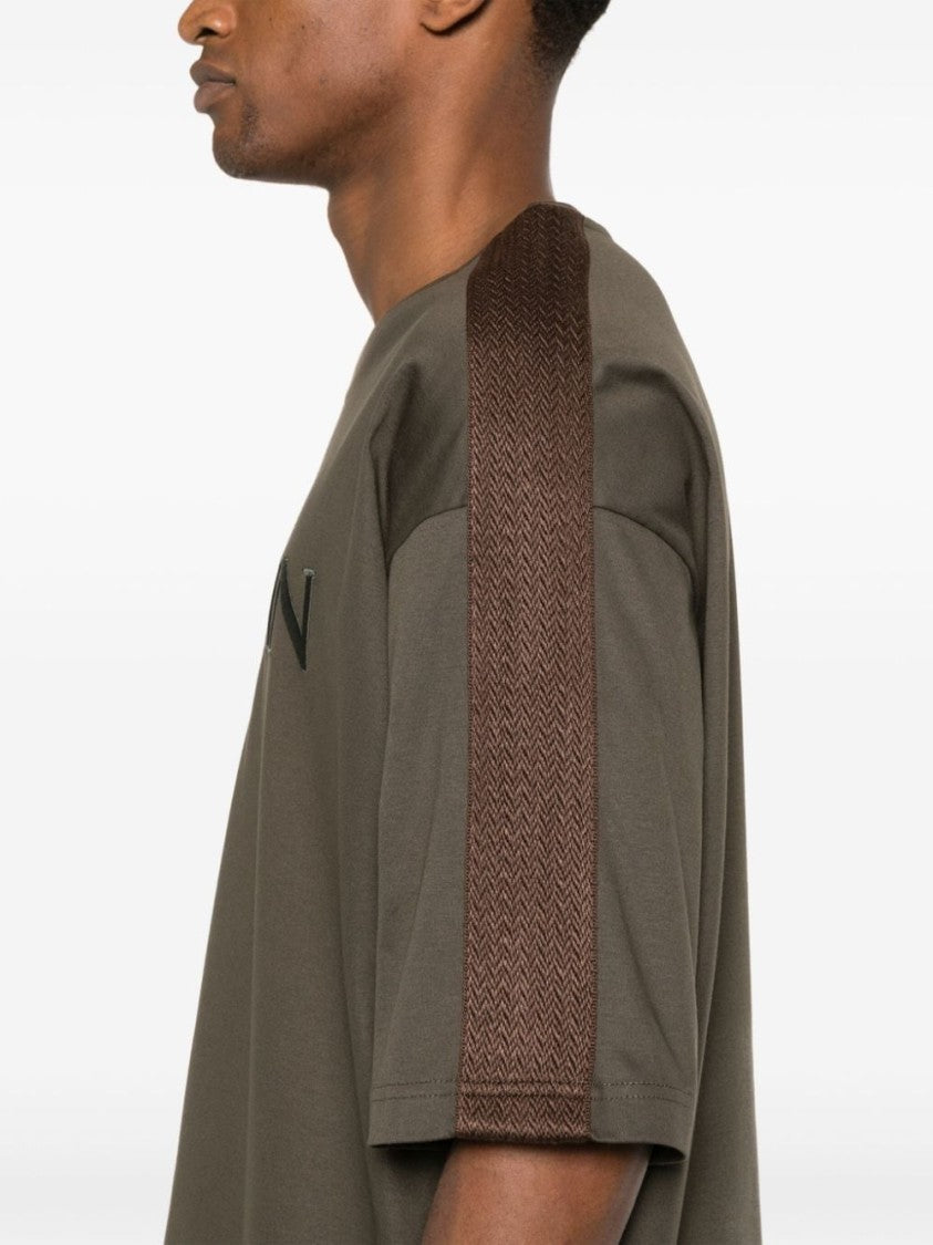 Lanvin Dark Olive Green Cotton Jersey T-Shirt