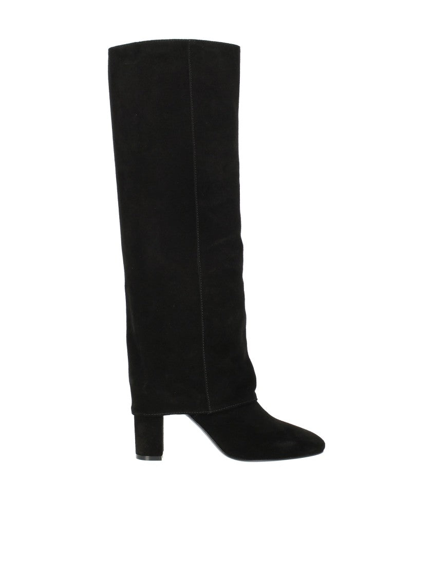 Via Roma 15 Fold-Over Cuff Wide-Leg Boots