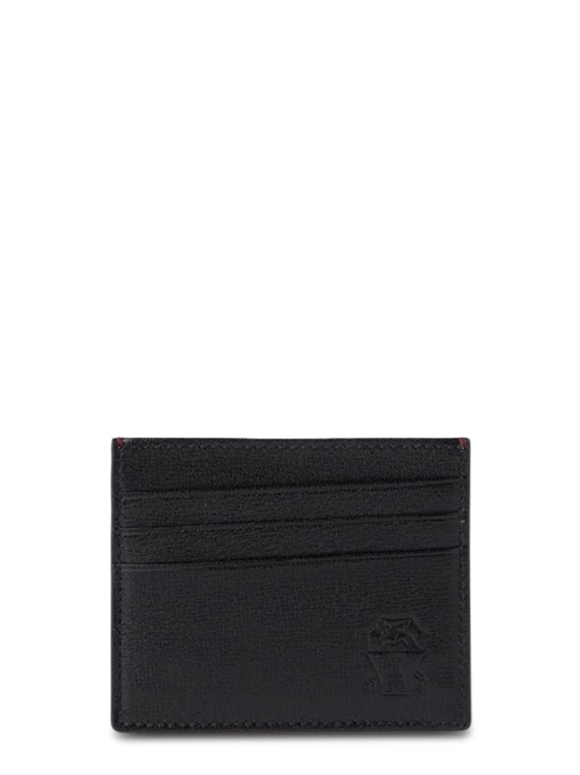Brunello Cucinelli Textured Leather Cardholder With Embossed Logo