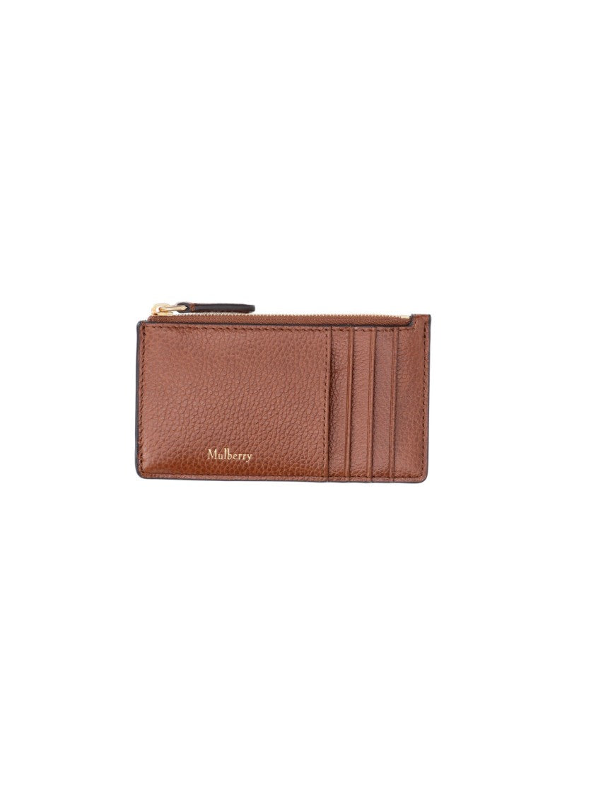 Mulberry Brown Continental Calf Leather Card Case