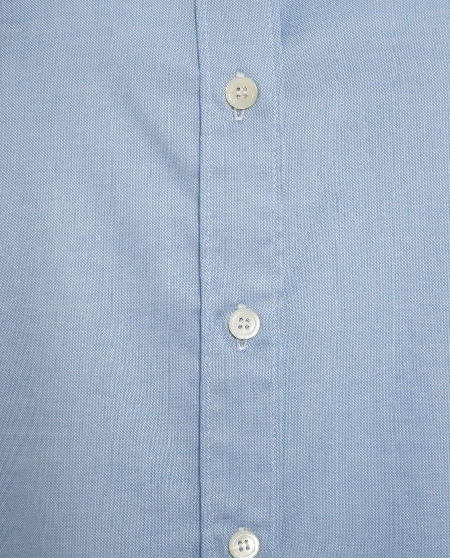 Himon's Cropped Blouse With Classic Collar And Buttoned Cuffs