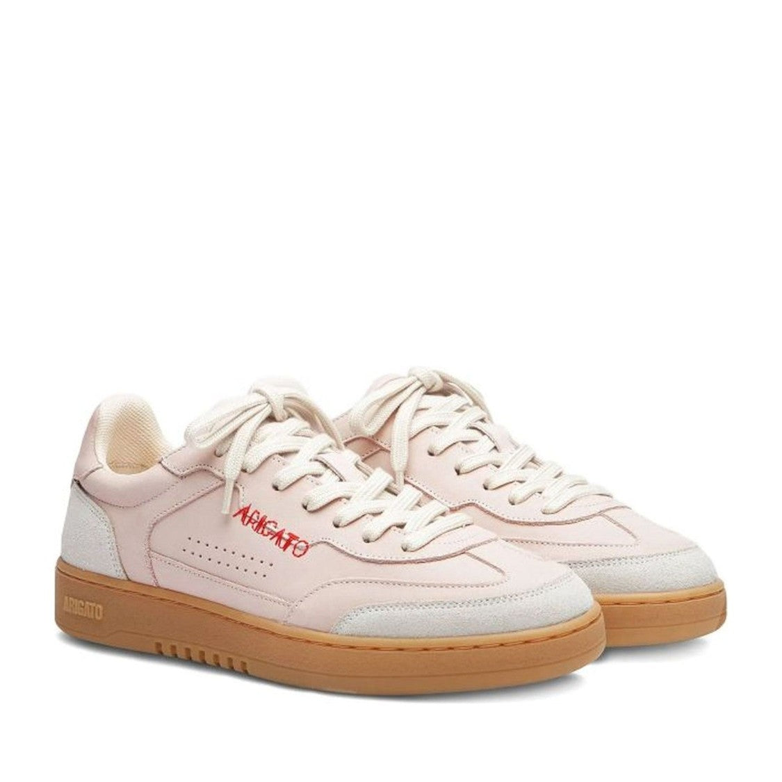Axel Arigato Beige Dice Suede Accents Perforated Leather Sneakers