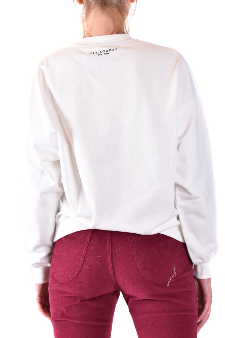 Philosophy Di Lorenzo Serafini Relaxed-Fit Cotton Sweatshirt With Multicolor Floral Pattern