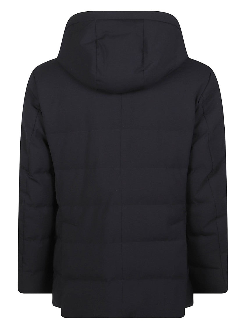 Montecore Black Down Padded Hooded Polyester Down Jacket
