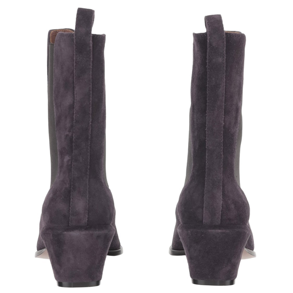 Paris Texas Calf Suede Ankle Boots With Square Toe And Covered Heel