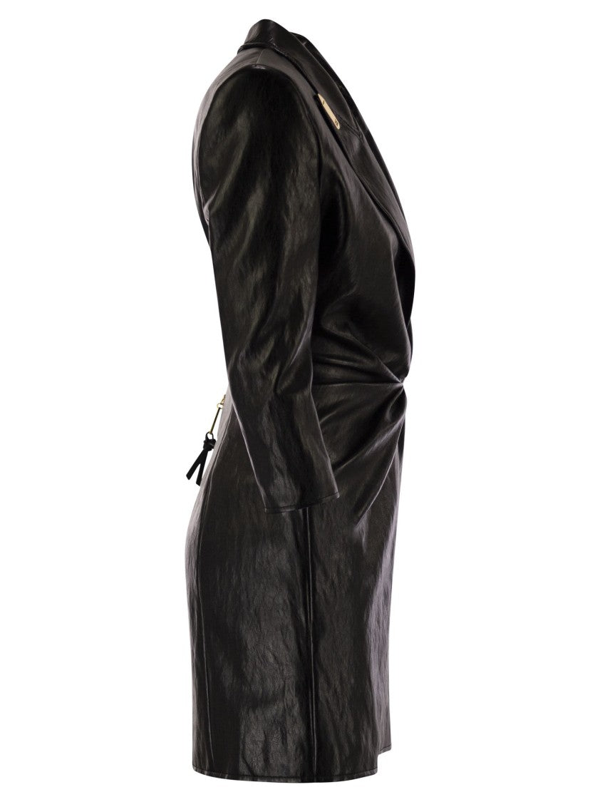 Elisabetta Franchi Craquelé Dress With Lapels