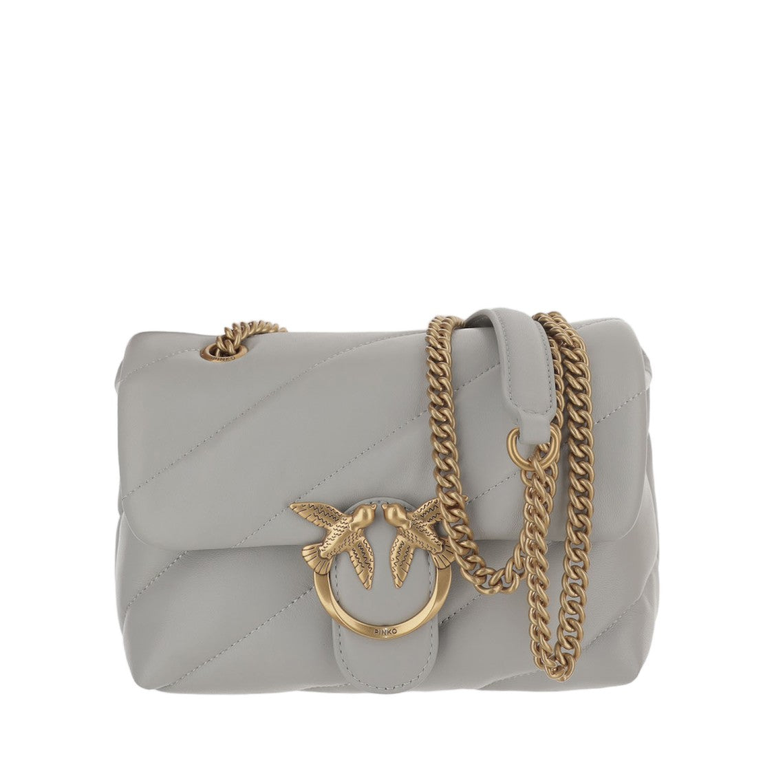 Pinko Quilted Leather Bag With Bird Clasp