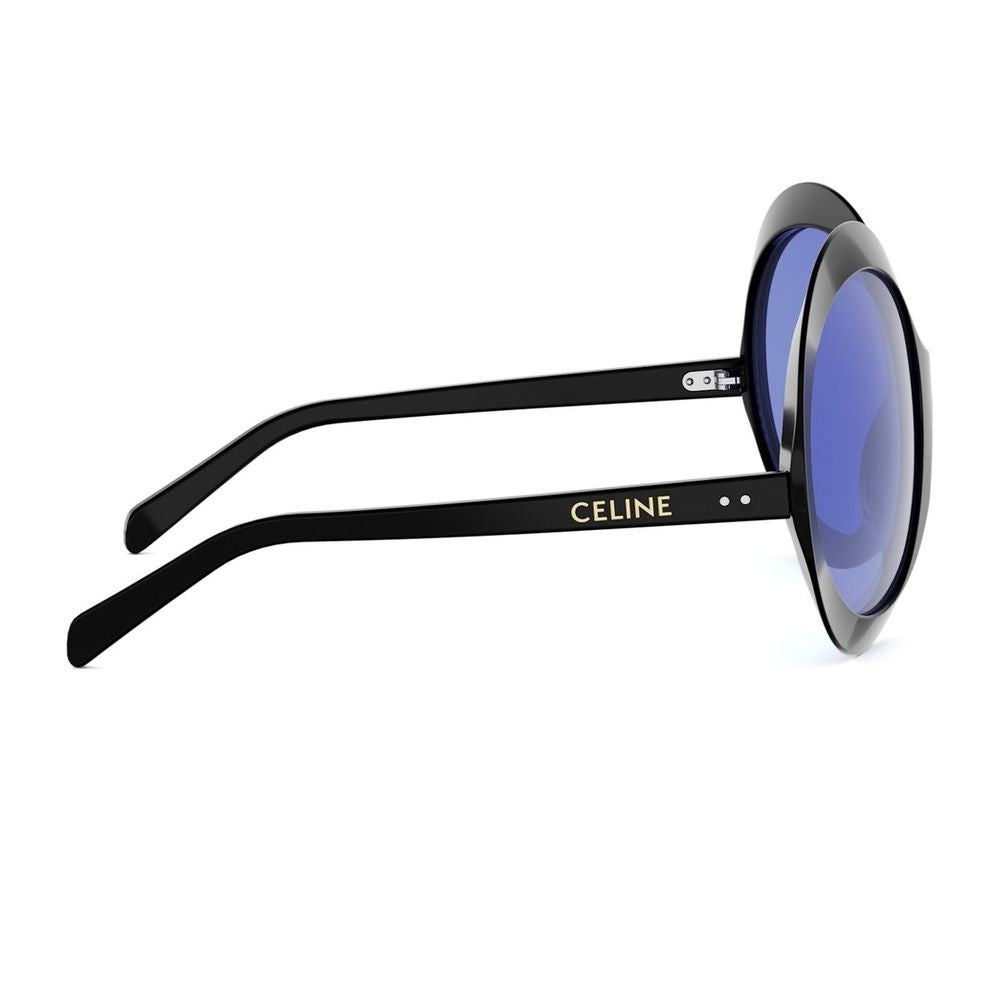 Celine Black Cl40345i Disc Round Acetate Sunglasses