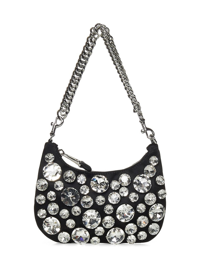 Moschino Black Satin Shoulder Bag