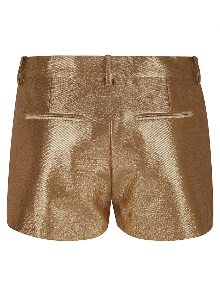 Tom Ford Textured Golden Shorts With Tailored Design