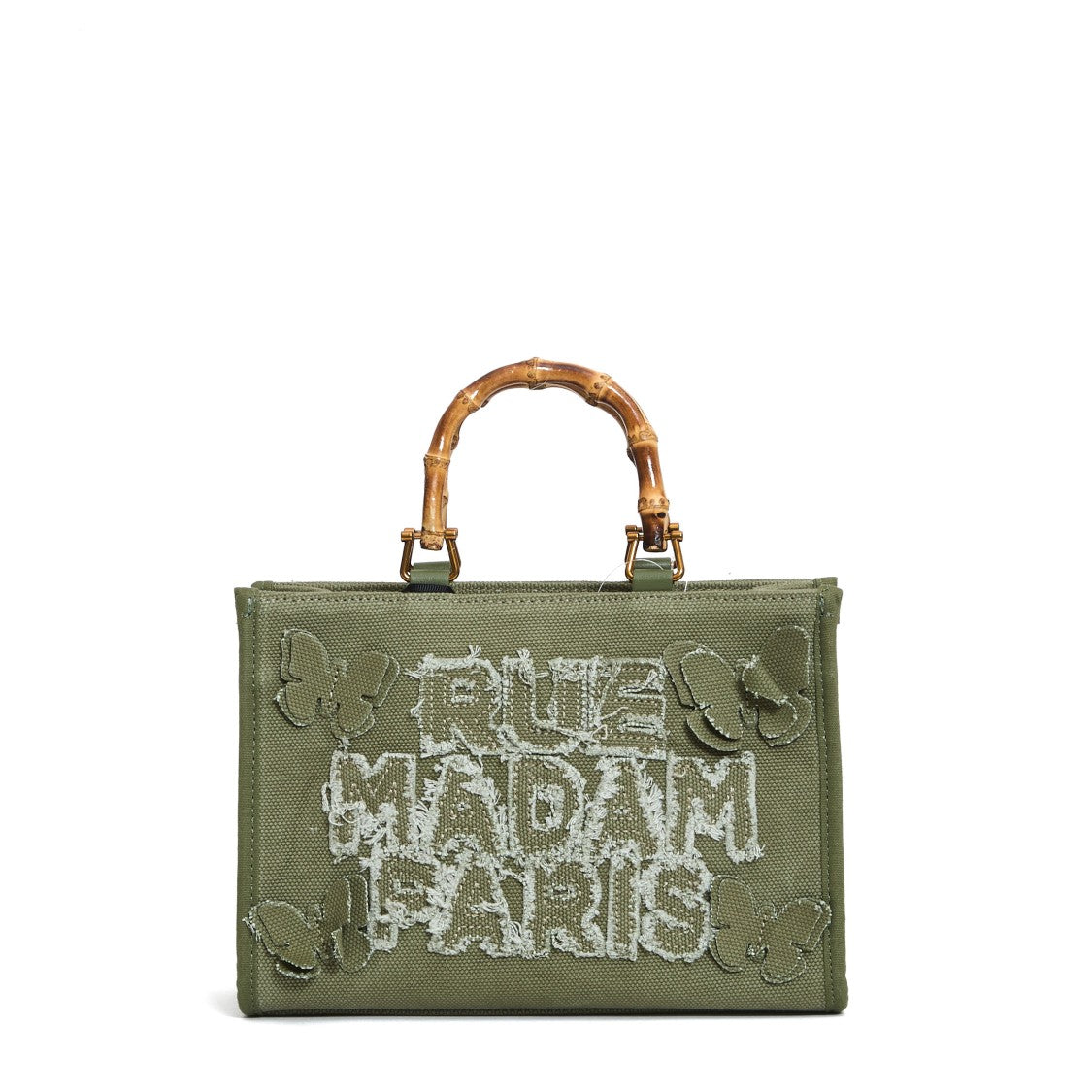 Rue Madame Canvas Mini Tote With Butterfly Appliqués