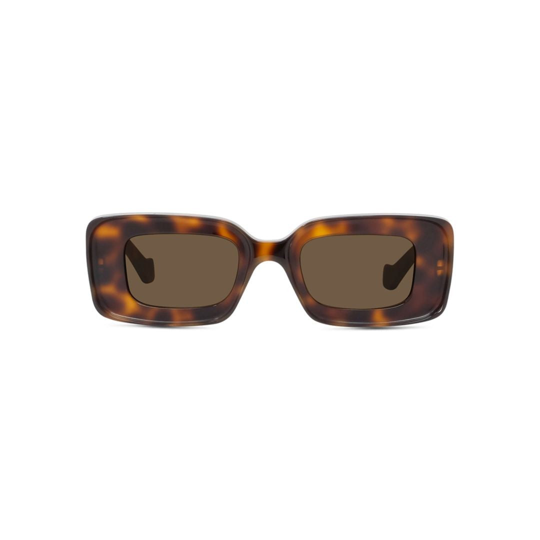 Loewe Tortoiseshell Lw40101i Rectangular Logo Sunglasses