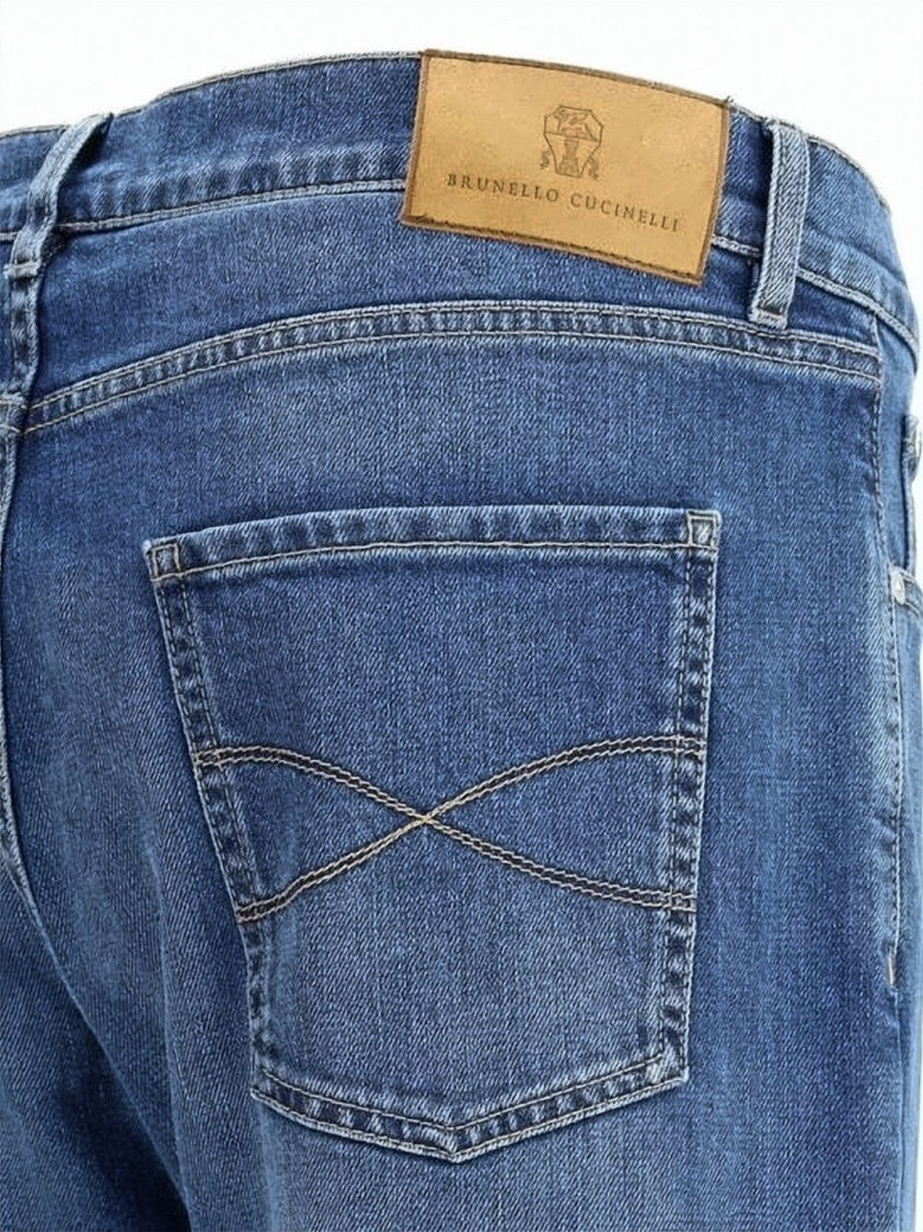 Brunello Cucinelli Medium Blue Wash Denim Pants