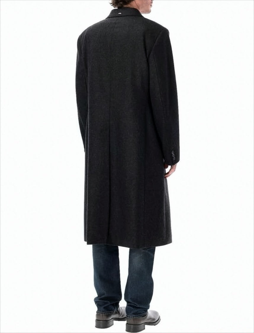 Our Legacy Structured Black Double-Breasted Wool Coat