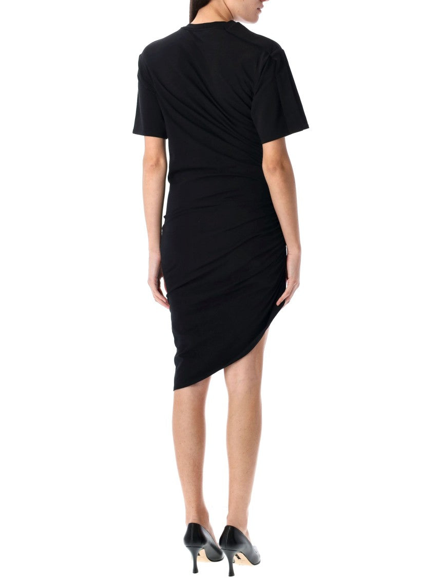 Mugler Tshirt Draped Mini Dress