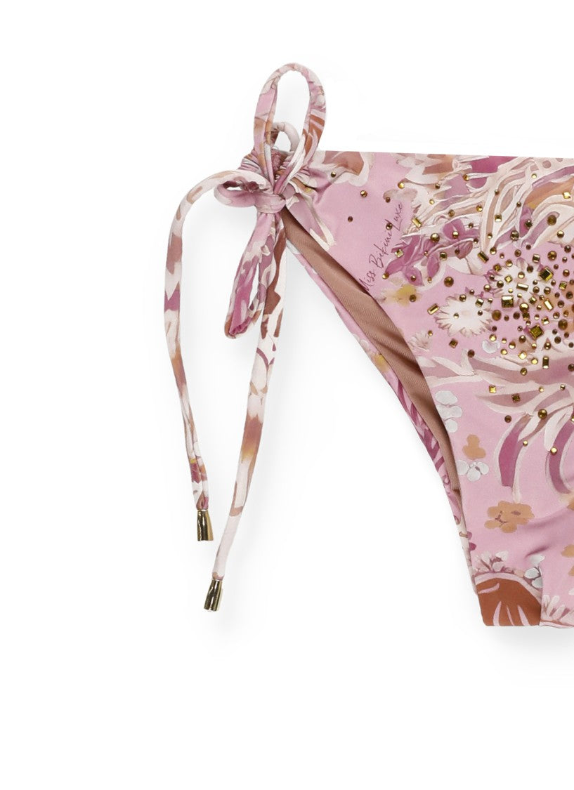 Miss Bikini Pink Triangle Strass Bikini Set