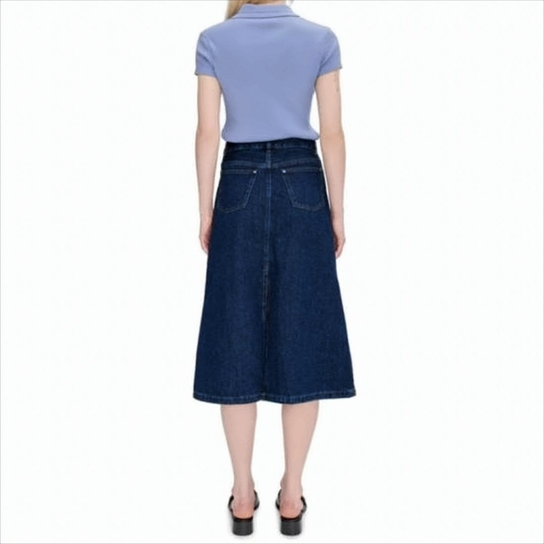 A.P.C. Midi Denim Skirt With Straight Silhouette