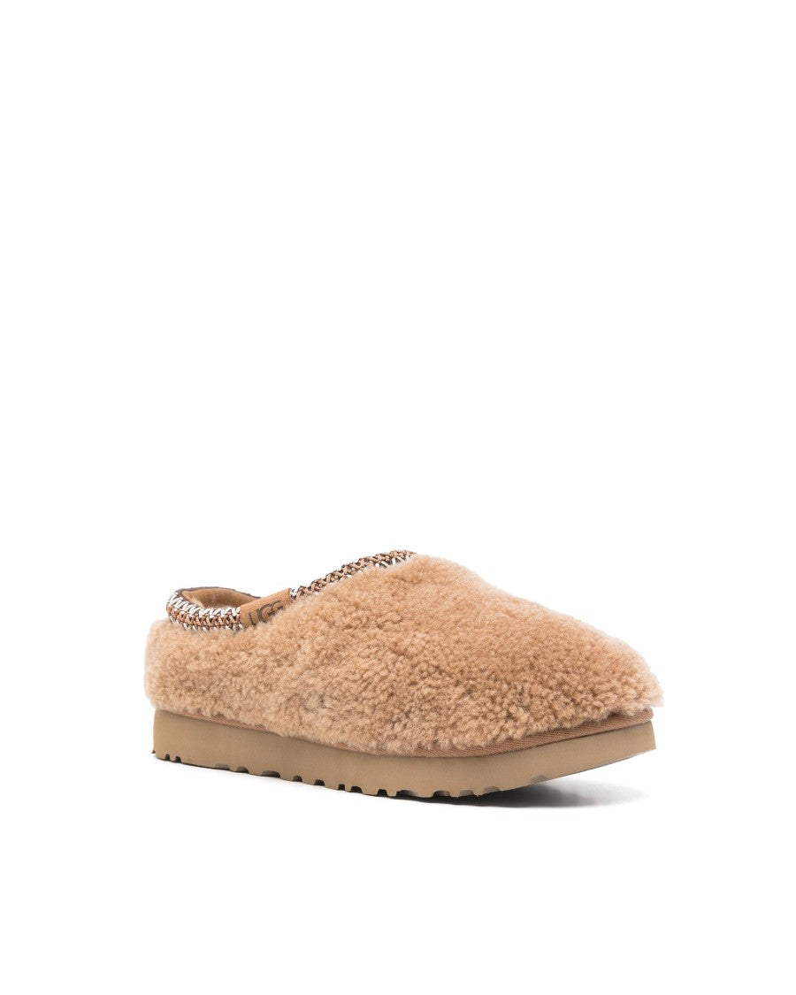Ugg W Tasman Maxi Slides In Curly Chestnut