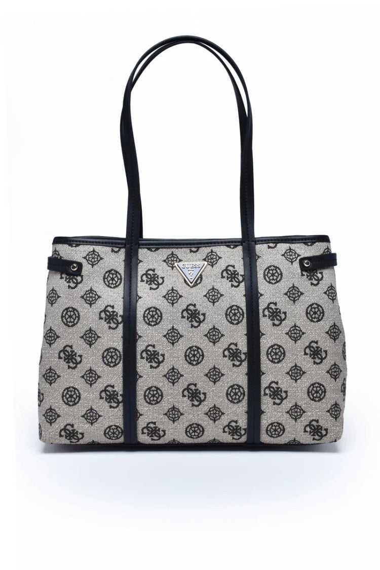 Guess Beyza Shoulder Bag - Beige/Black