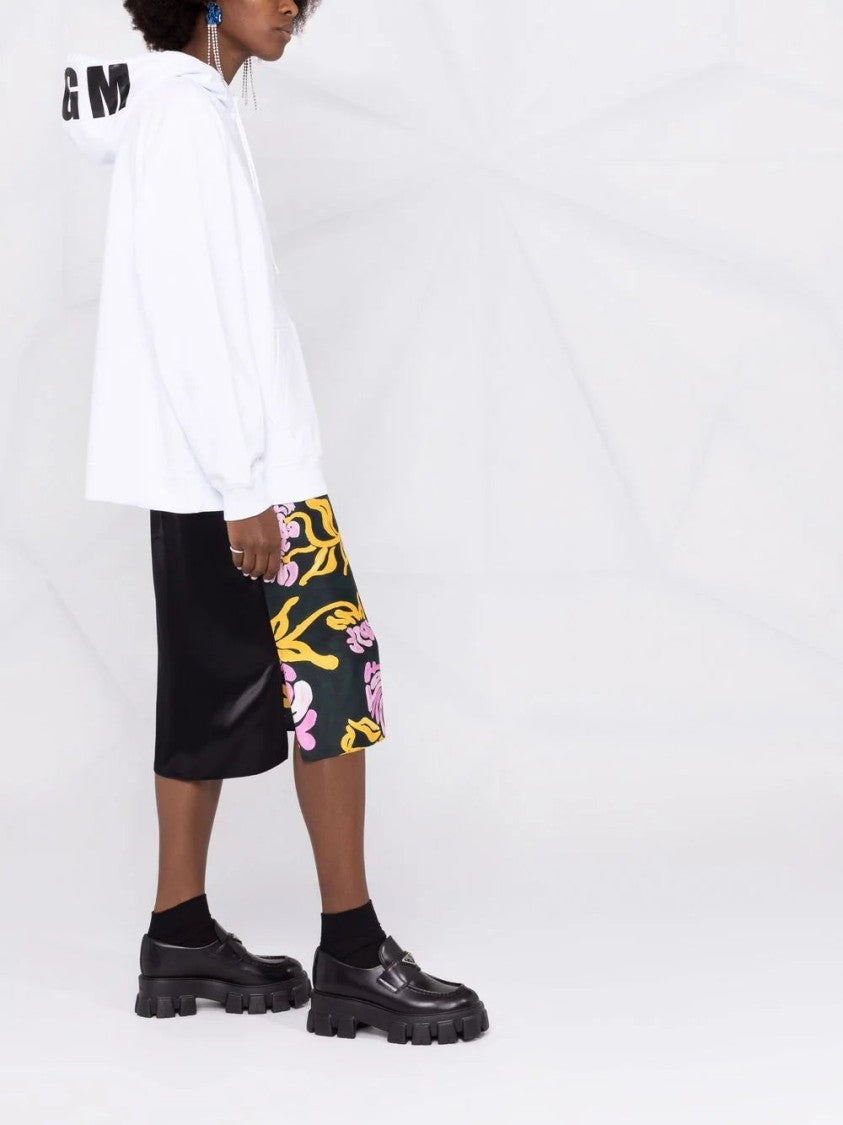 Msgm Logo-Print Cotton Hoodie