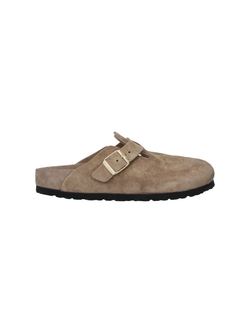 Birkenstock Taupe Boston Suede Mules