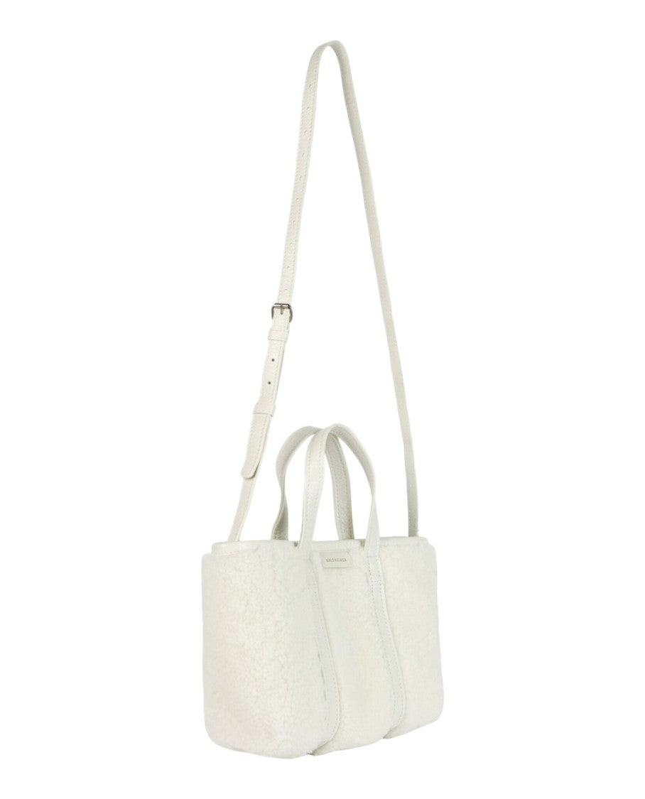 Balenciaga Barbes East West Shearling Shopper Bag