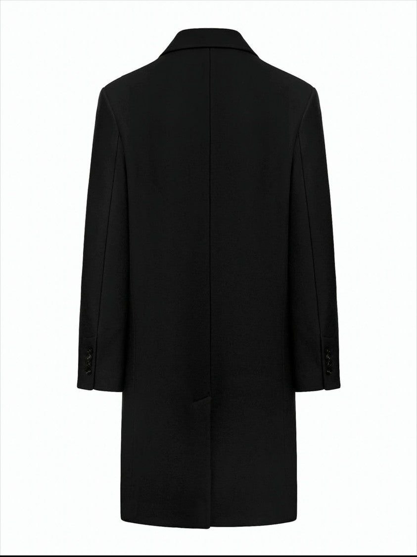 Ami Paris Tailored Two-Button Wool Coat With Notched Lapel
